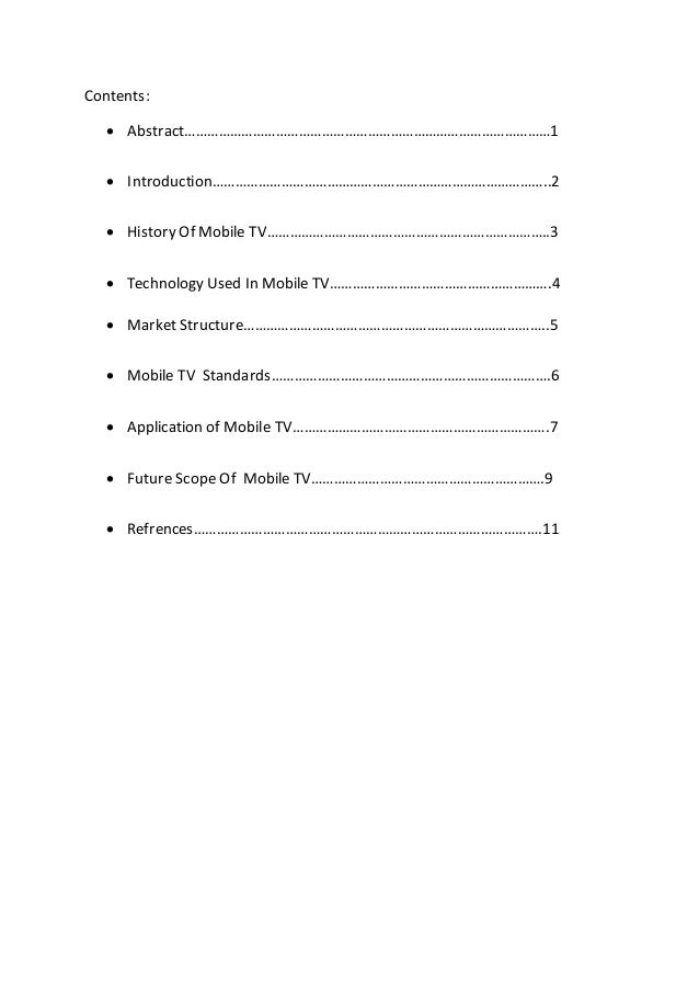 what is mobile tv Report on mobile tv